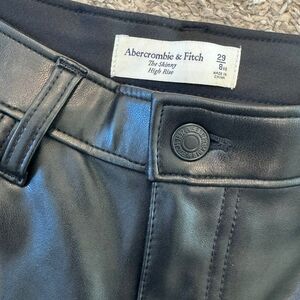 Abercrombie & Fitch High Rise Faux Leather Pants